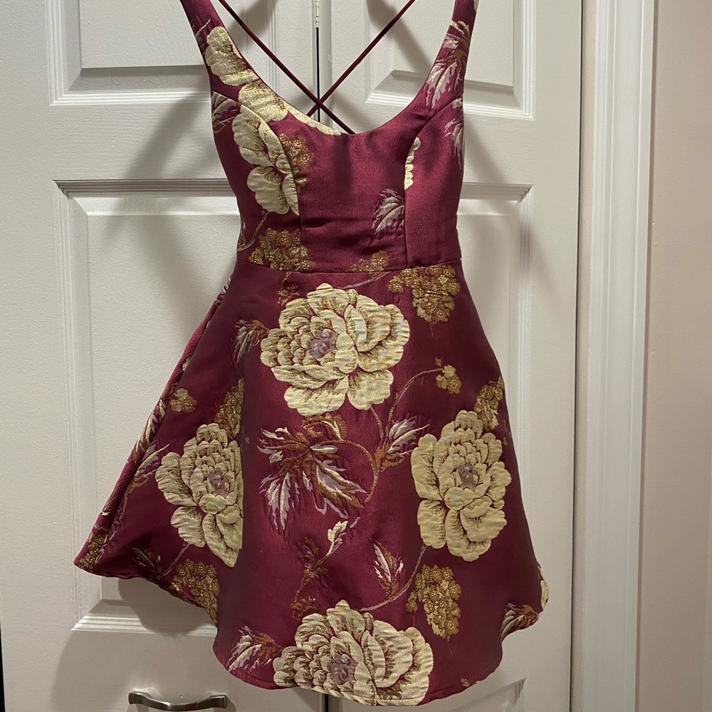 Mini Bow Dress open  back with pockets Size S